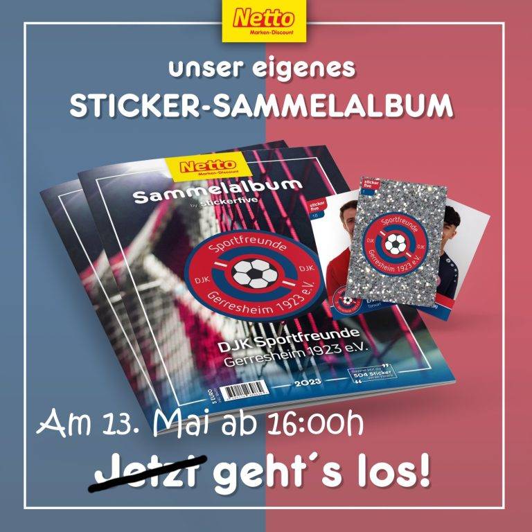 Verkaufsstart Stickerfive Sammelalbum Sportfreunde Gerresheim aus Düsseldorf